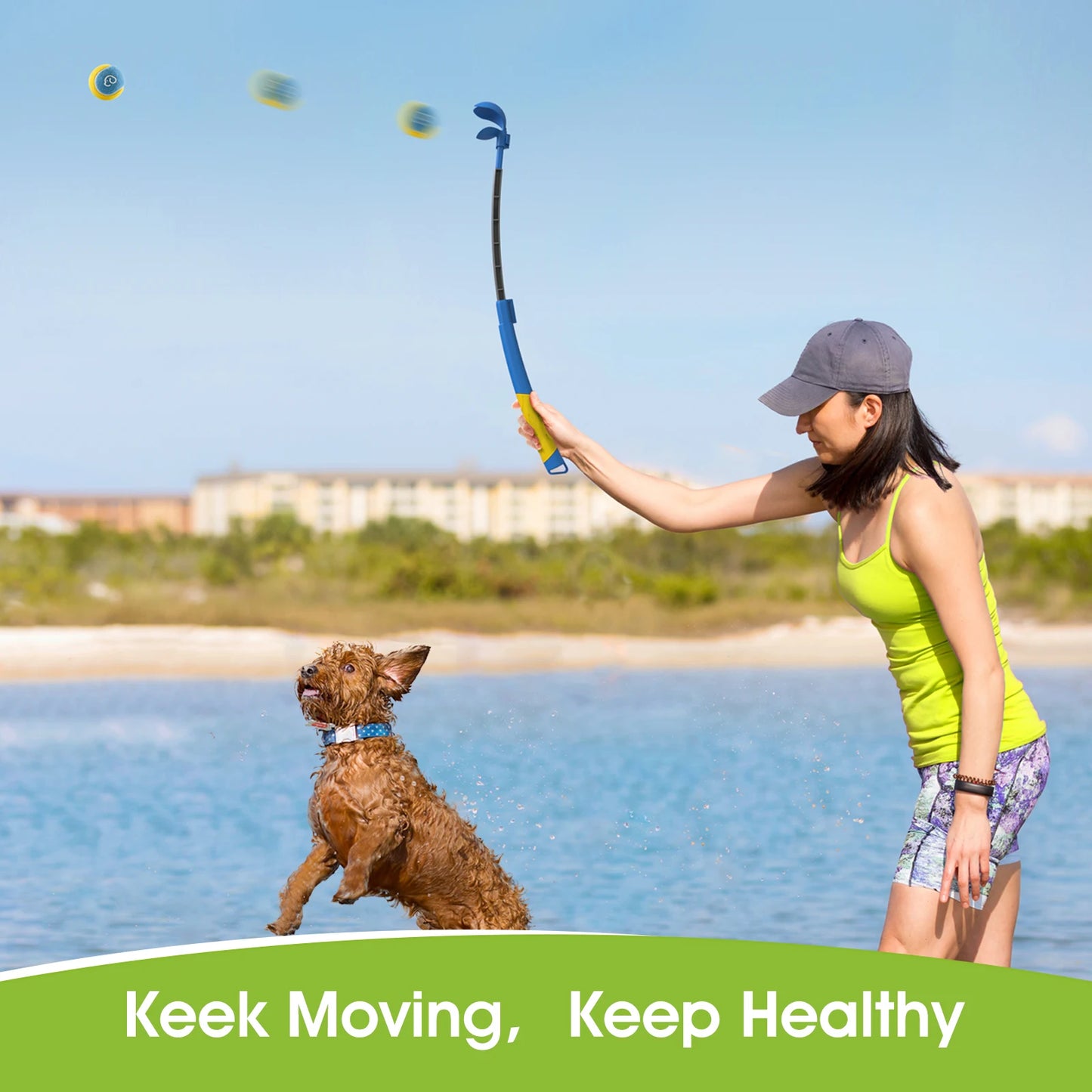 Super Design Pet Throwing Stick, Throwing Device, Throwing Toy, Dog Interactive Ball Picking Pet Toy Training Toys Pet Supplies