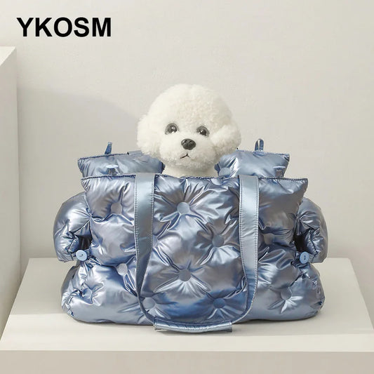 Winter Pet Carrier Bag Warm Pet Handbag For Small Dog Cat Portable Pet Travel Bag For Puppy One Shoulder Dog Outdoor Carry Bag