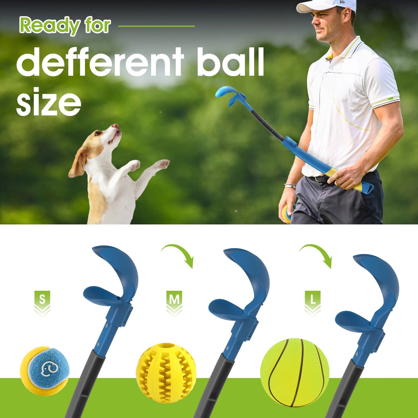 Super Design Pet Throwing Stick, Throwing Device, Throwing Toy, Dog Interactive Ball Picking Pet Toy Training Toys Pet Supplies