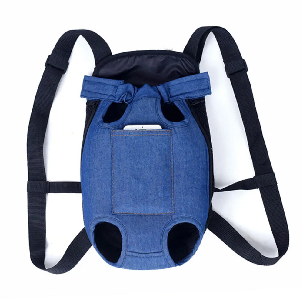 Small Dog Carrier Backpack Legs Out Puppy Pet Carrier Backpack Hands-Free Cat Travel Bag for Walking Hiking Bike and Motorcycle