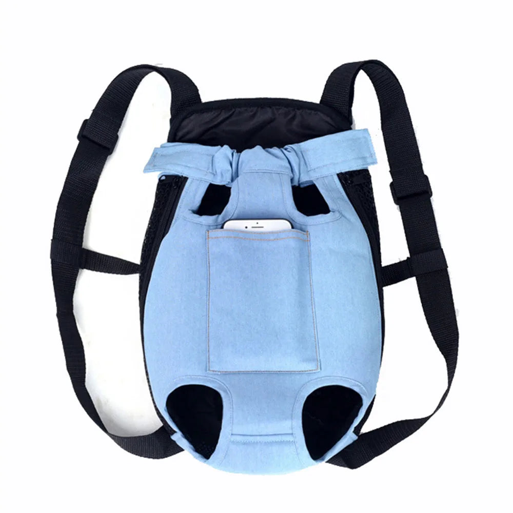 Small Dog Carrier Backpack Legs Out Puppy Pet Carrier Backpack Hands-Free Cat Travel Bag for Walking Hiking Bike and Motorcycle