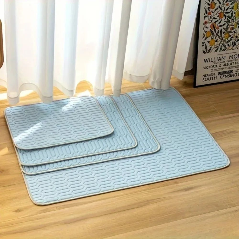 Upgraded Ice-Cool Summer Pet Cooling Mat and Bed Sweat-Absorbent Fabric Available in 4 Sizes for Small Medium and Large Pet