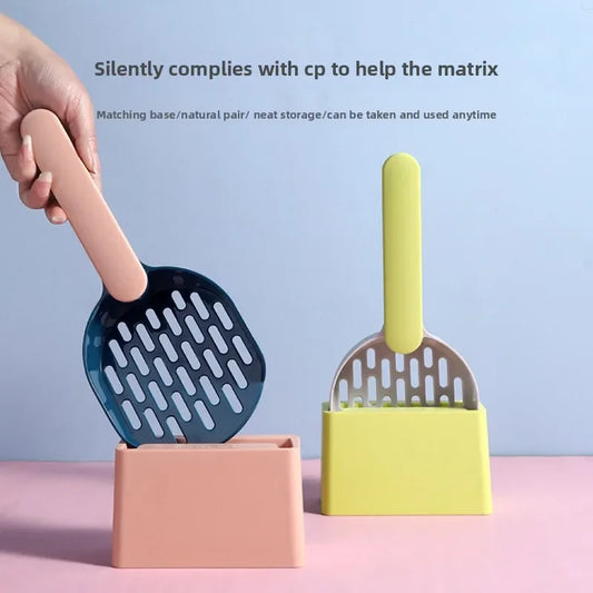 Pet litter scoop set specialized cat litter filter matching base fine hole cat scoop cleaning pet supplies