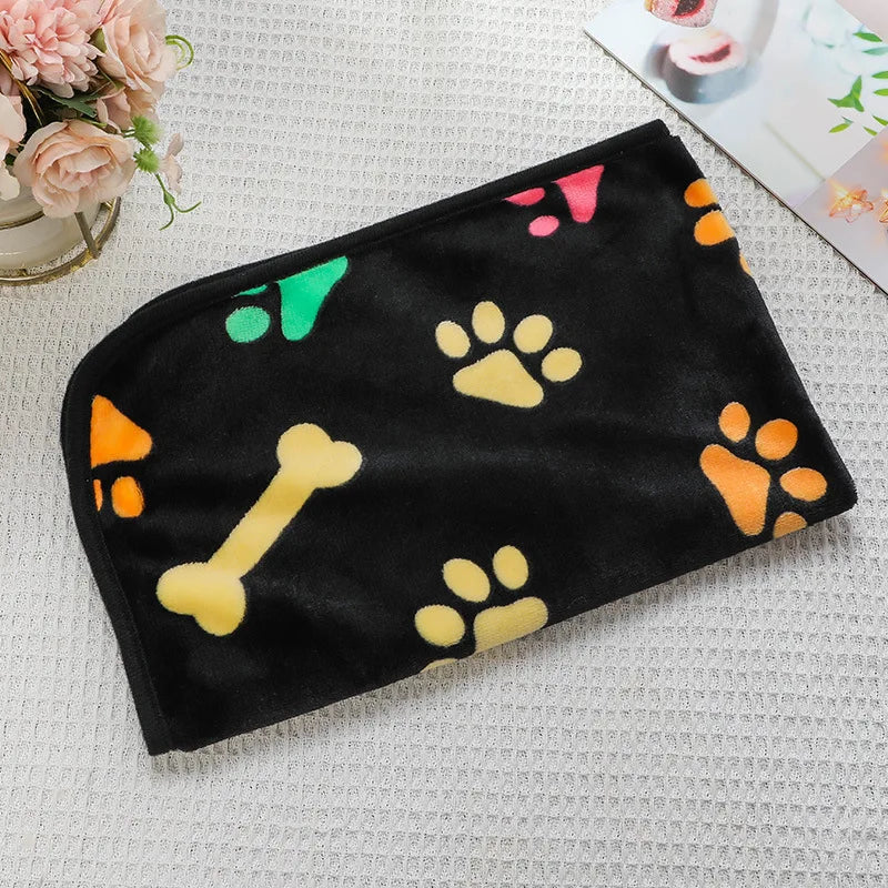 Stocked Soft Coral Fleece Dog & Cat Blankets Breathable Washable All Seasons Bed & Couch Protection Cover