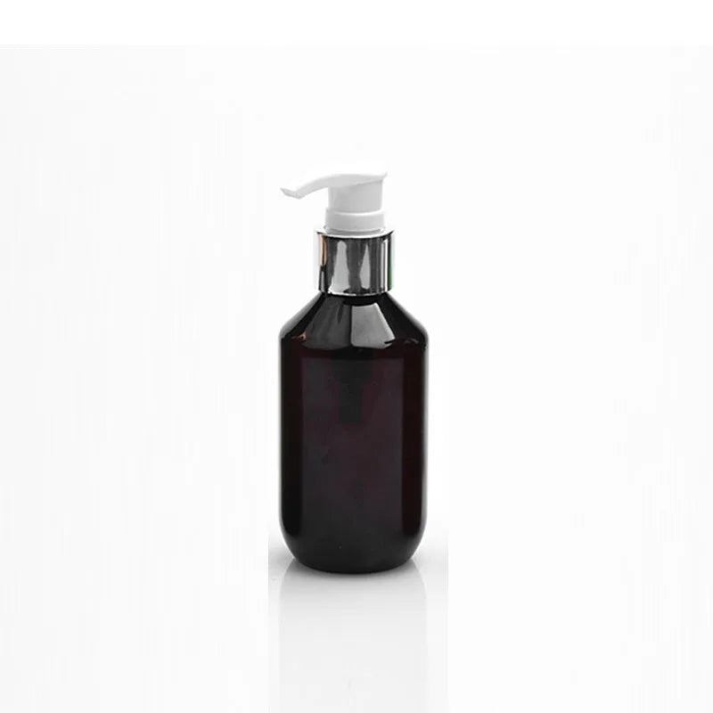 20/50pcs 100ml Green Plastic Bottle With Pump Lid 200ml Amber PET Shampoo Pump Refill Bottle 300ml 500ml Container HZ2311191