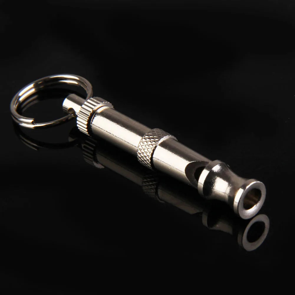 Dog Whistle Dog Training Whistle Portable Ultrasonic Dog Whistle Stop Barking Metal Whistle Keychain Pet Supplies