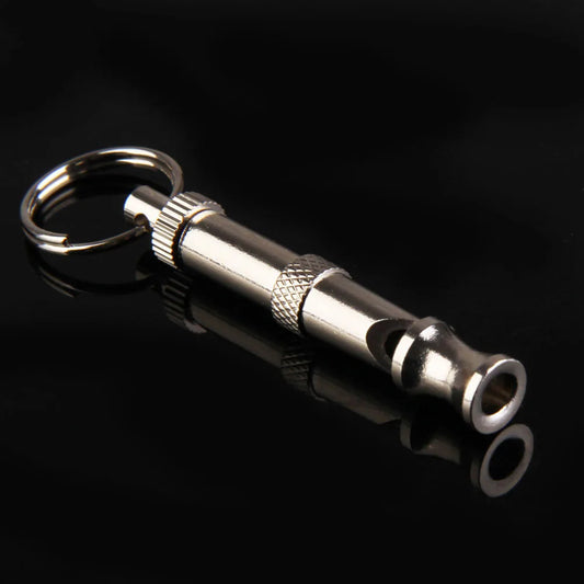 Dog Whistle Dog Training Whistle Portable Ultrasonic Dog Whistle Stop Barking Metal Whistle Keychain Pet Supplies