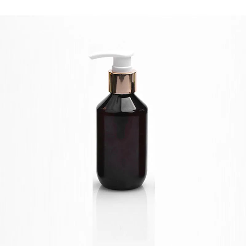 20/50pcs 100ml Green Plastic Bottle With Pump Lid 200ml Amber PET Shampoo Pump Refill Bottle 300ml 500ml Container HZ2311191