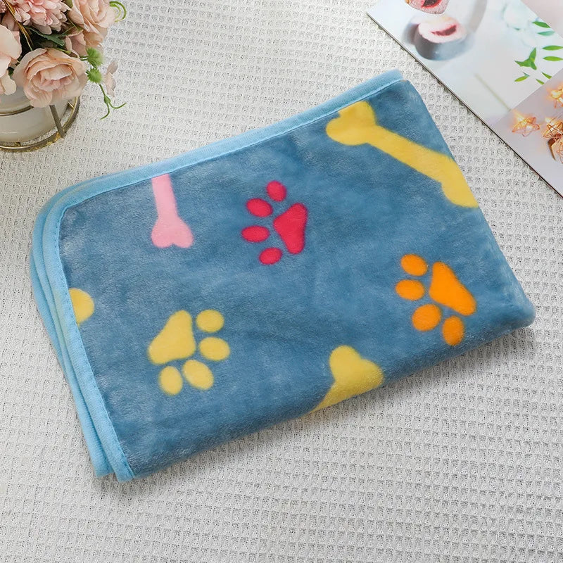 Stocked Soft Coral Fleece Dog & Cat Blankets Breathable Washable All Seasons Bed & Couch Protection Cover