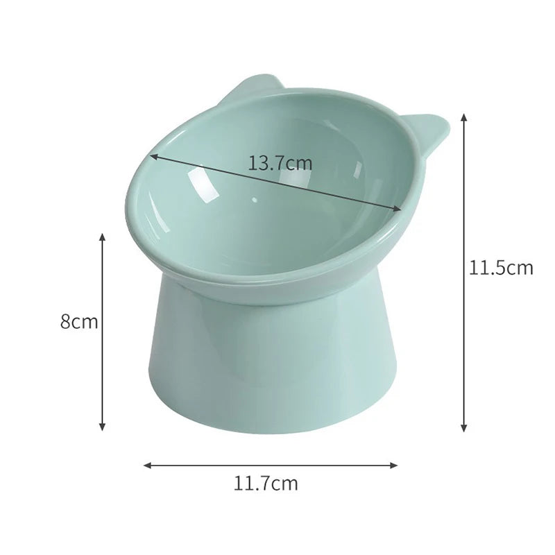 N Hot Cat Bowl High Foot Dog Bowl 45°Neck Protector Cat Pet Food Water Bowl Pet Feeding Cup Pet Feeder Bow