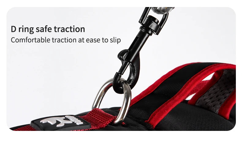 No-tension dog harness for outdoor walking, breathable, reflective, adjustable small dog harness, French bulldog pet supplies
