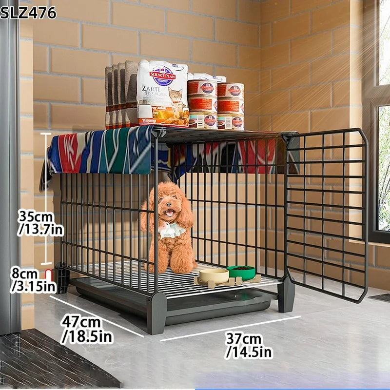 Dog Cage Small Dog Indoor with Separate Toilet Household Corgi Teddy Pomeranian House Kennel Dog Pet Fence
