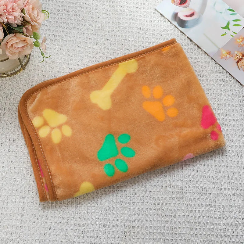 Stocked Soft Coral Fleece Dog & Cat Blankets Breathable Washable All Seasons Bed & Couch Protection Cover