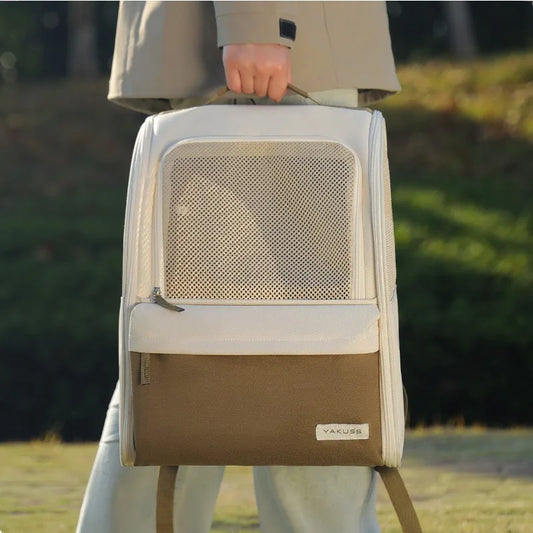 Large Capacity Pet Carrier Backpack Breathable Cat Dog Bag for All Seasons Travel