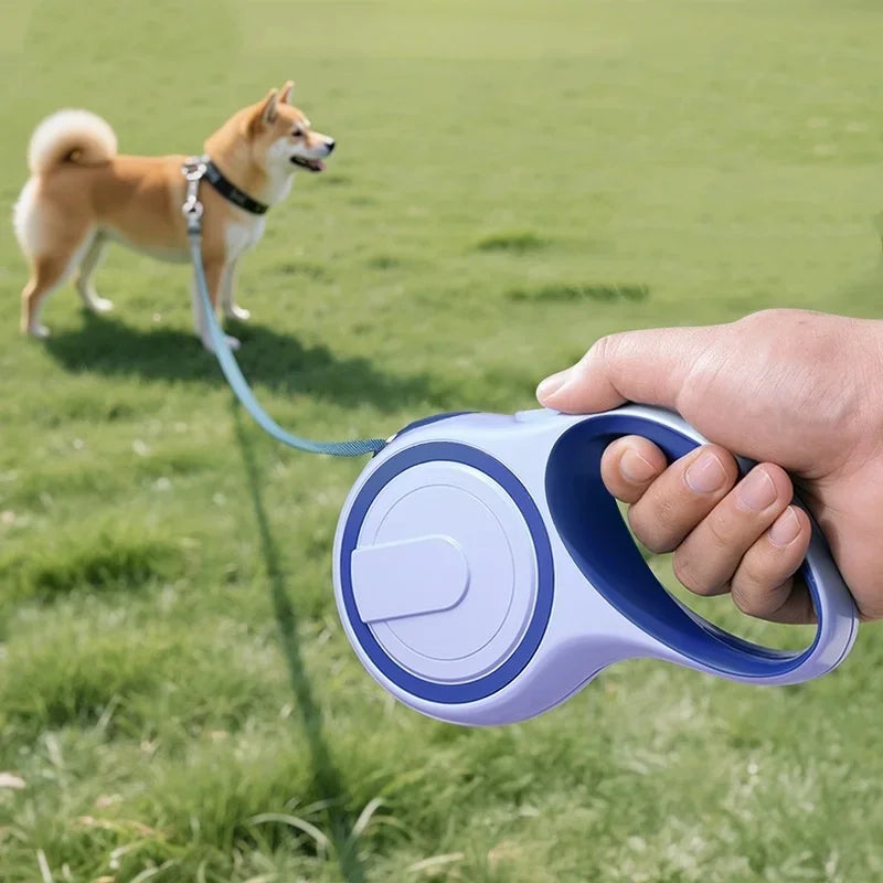 5M Retractable Dog Leash No Tangle One Button Brake Lock Heavy Duty Pet Walking Leash for Small Medium Large Dogs