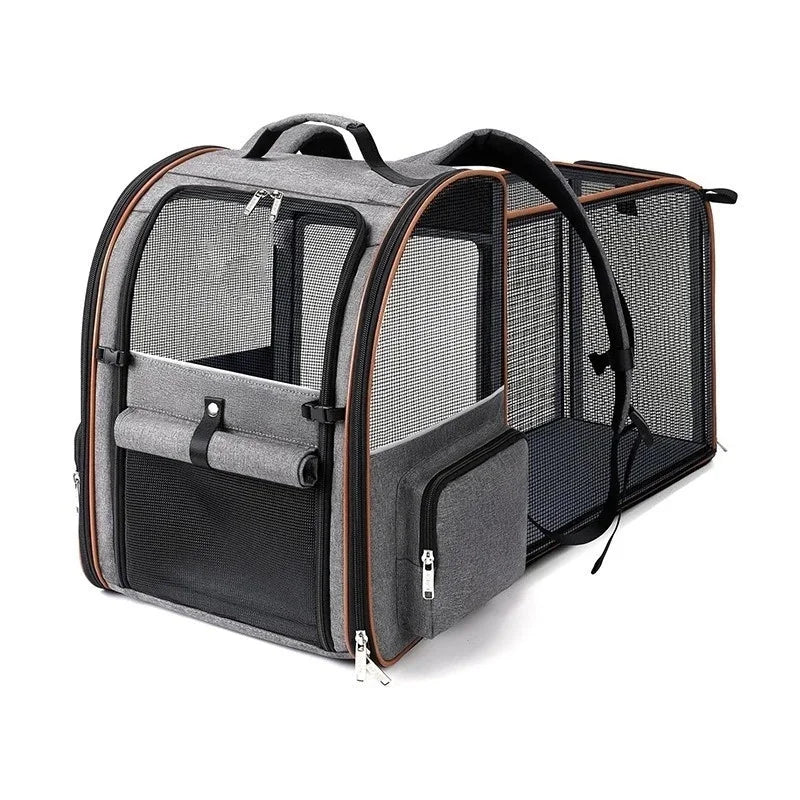 Expandable Pet Carrier Backpack For Small Cats And Dogs Airline Approved Foldable Dog Carrier With Comfortable Inner Padding