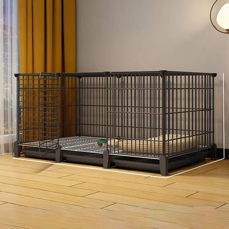 Dog Cage Small Dog Indoor with Separate Toilet Household Corgi Teddy Pomeranian House Kennel Dog Pet Fence