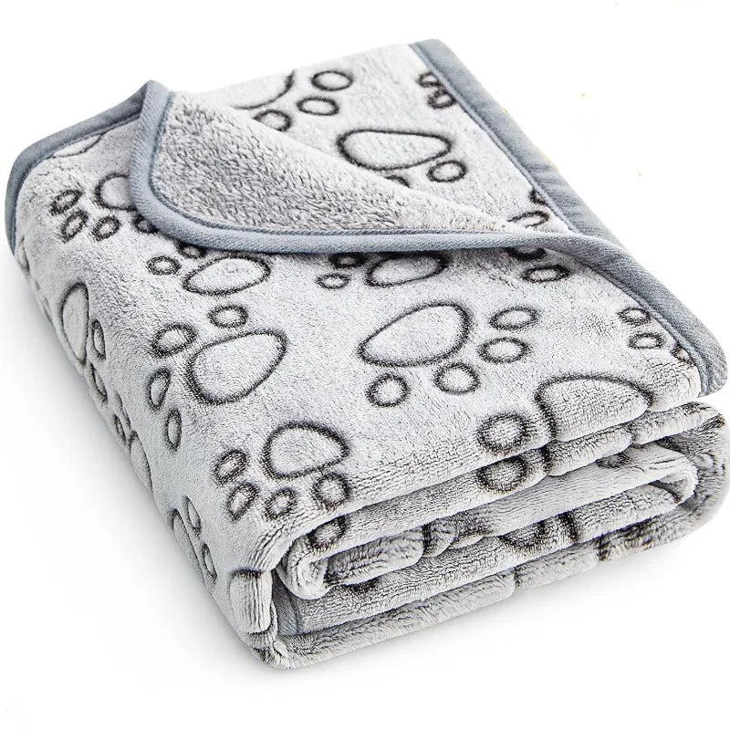 Stocked Soft Coral Fleece Dog & Cat Blankets Breathable Washable All Seasons Bed & Couch Protection Cover