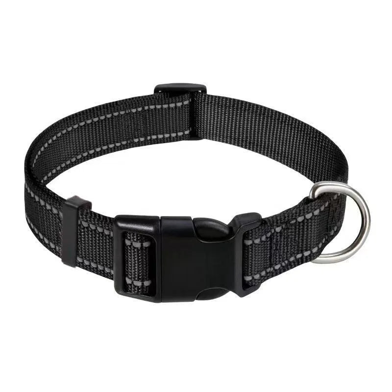 Pet collar, reflective dog collar, adjustable to prevent strangulation, shockproof, suitable for small and medium-sized dogs