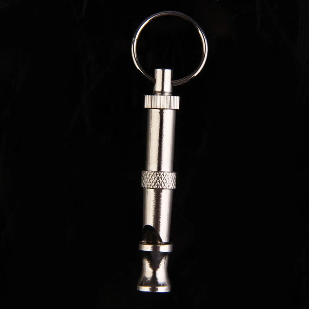 Dog Whistle Dog Training Whistle Portable Ultrasonic Dog Whistle Stop Barking Metal Whistle Keychain Pet Supplies