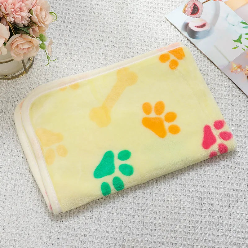 Stocked Soft Coral Fleece Dog & Cat Blankets Breathable Washable All Seasons Bed & Couch Protection Cover
