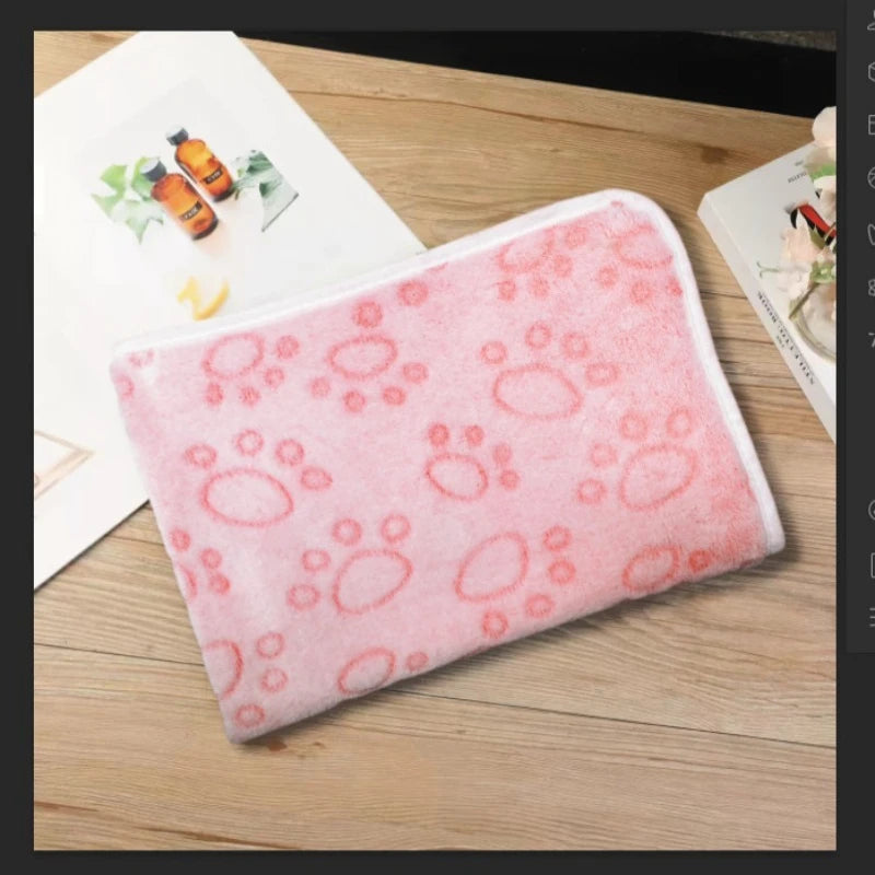 Stocked Soft Coral Fleece Dog & Cat Blankets Breathable Washable All Seasons Bed & Couch Protection Cover