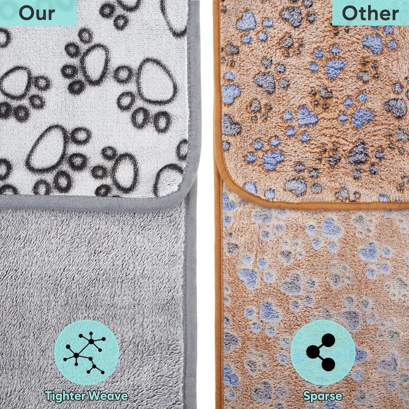 Stocked Soft Coral Fleece Dog & Cat Blankets Breathable Washable All Seasons Bed & Couch Protection Cover