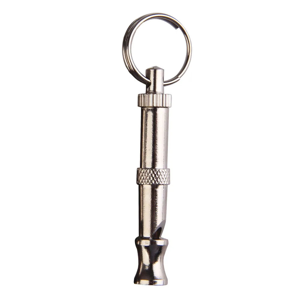 Dog Whistle Dog Training Whistle Portable Ultrasonic Dog Whistle Stop Barking Metal Whistle Keychain Pet Supplies