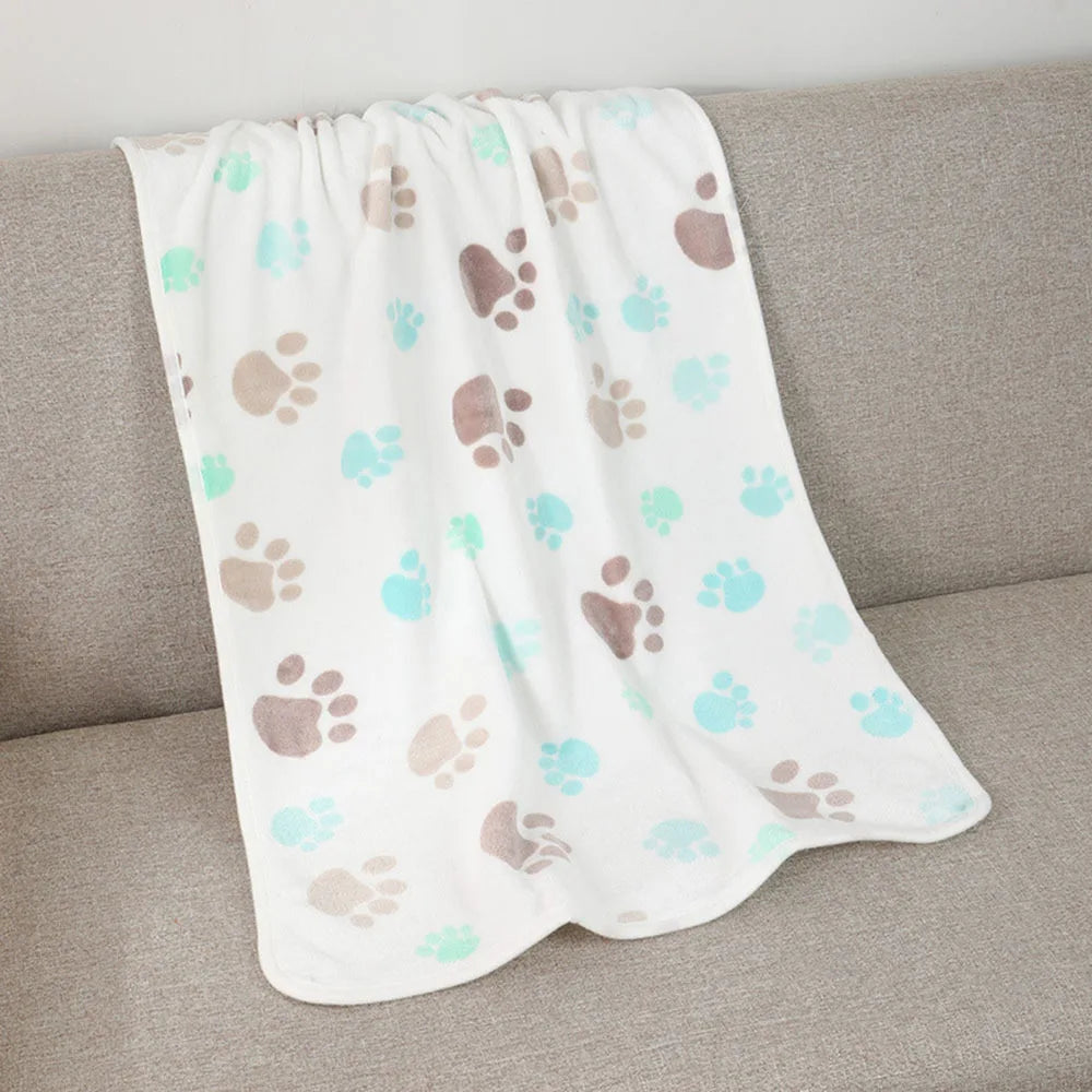 Stocked Soft Coral Fleece Dog & Cat Blankets Breathable Washable All Seasons Bed & Couch Protection Cover