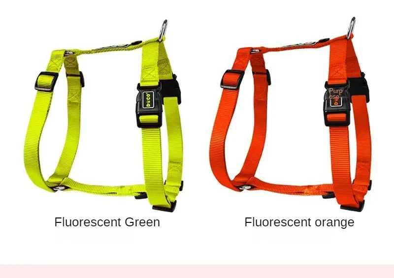 Large Dog Harness XL Nylon Small Breed Medium Dog Vest Harness No Pull Anti Slip Dogs Harnesses H-shaped Outdoors Pet Supplies