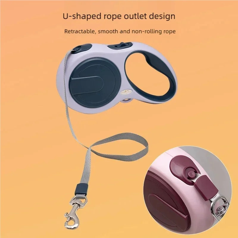 5M Retractable Dog Leash No Tangle One Button Brake Lock Heavy Duty Pet Walking Leash for Small Medium Large Dogs