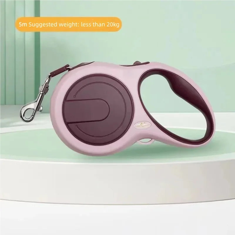 5M Retractable Dog Leash No Tangle One Button Brake Lock Heavy Duty Pet Walking Leash for Small Medium Large Dogs