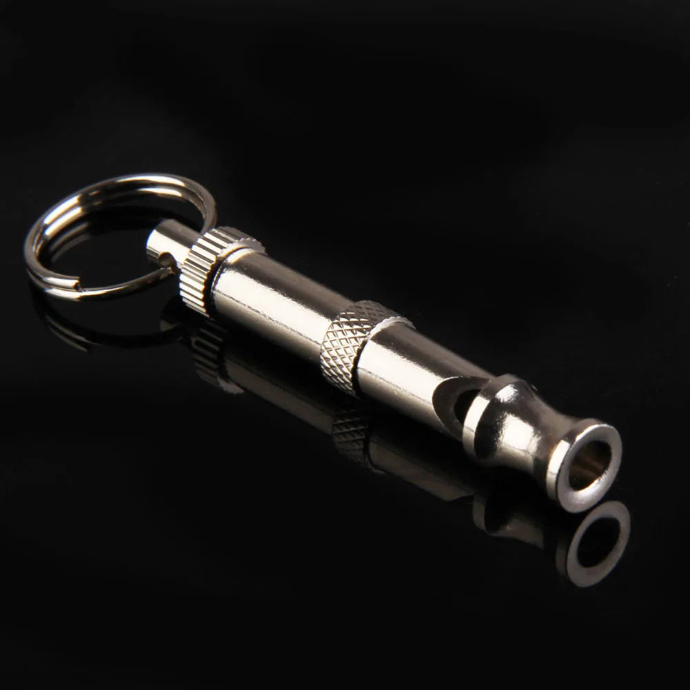 Dog Whistle Dog Training Whistle Portable Ultrasonic Dog Whistle Stop Barking Metal Whistle Keychain Pet Supplies